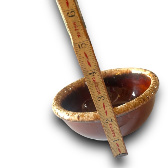 VTG Hull Pottery Brown Drip Bowl (Individual Casserole, Soup, Chili) & Lid Set - Picture 9 of 11